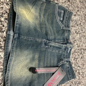 ROMWE Faded Blue Denim Skirt